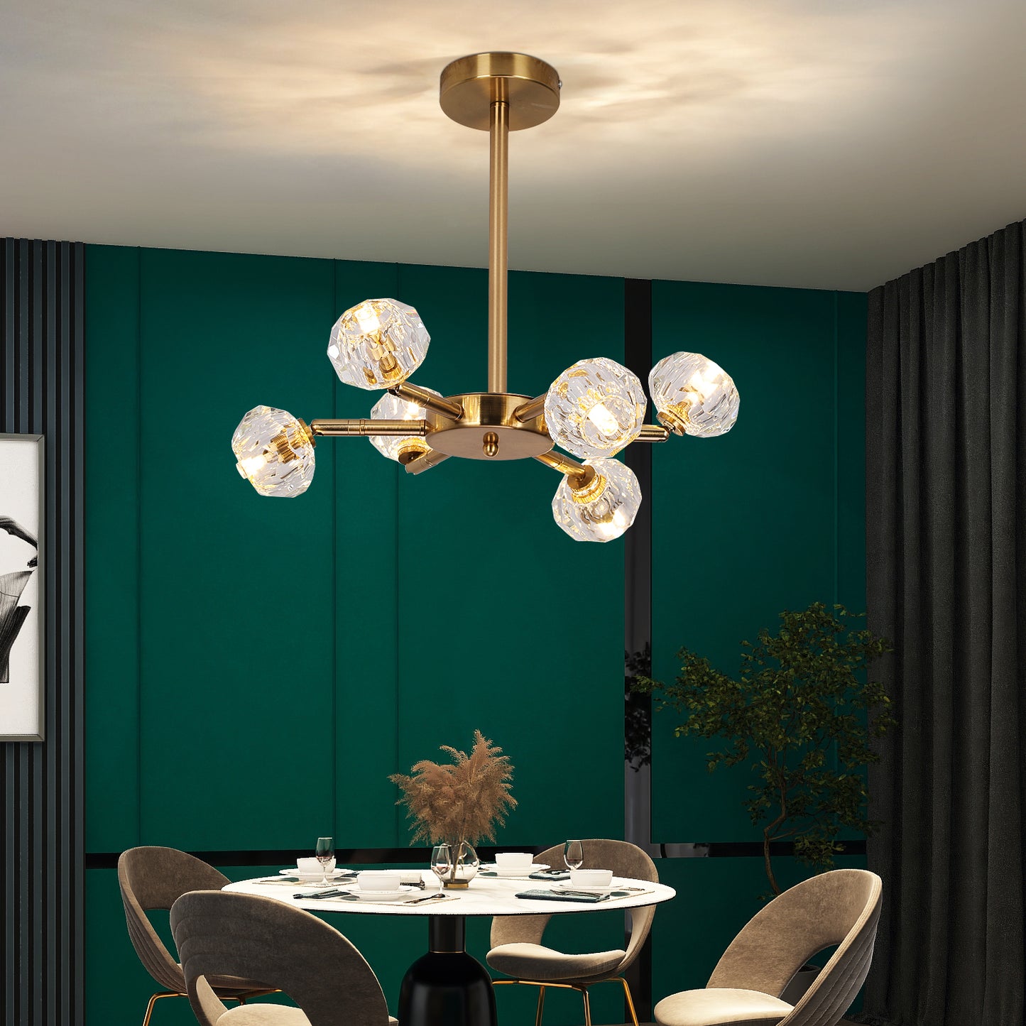 Modern Sputnik Crystal Chandelier
