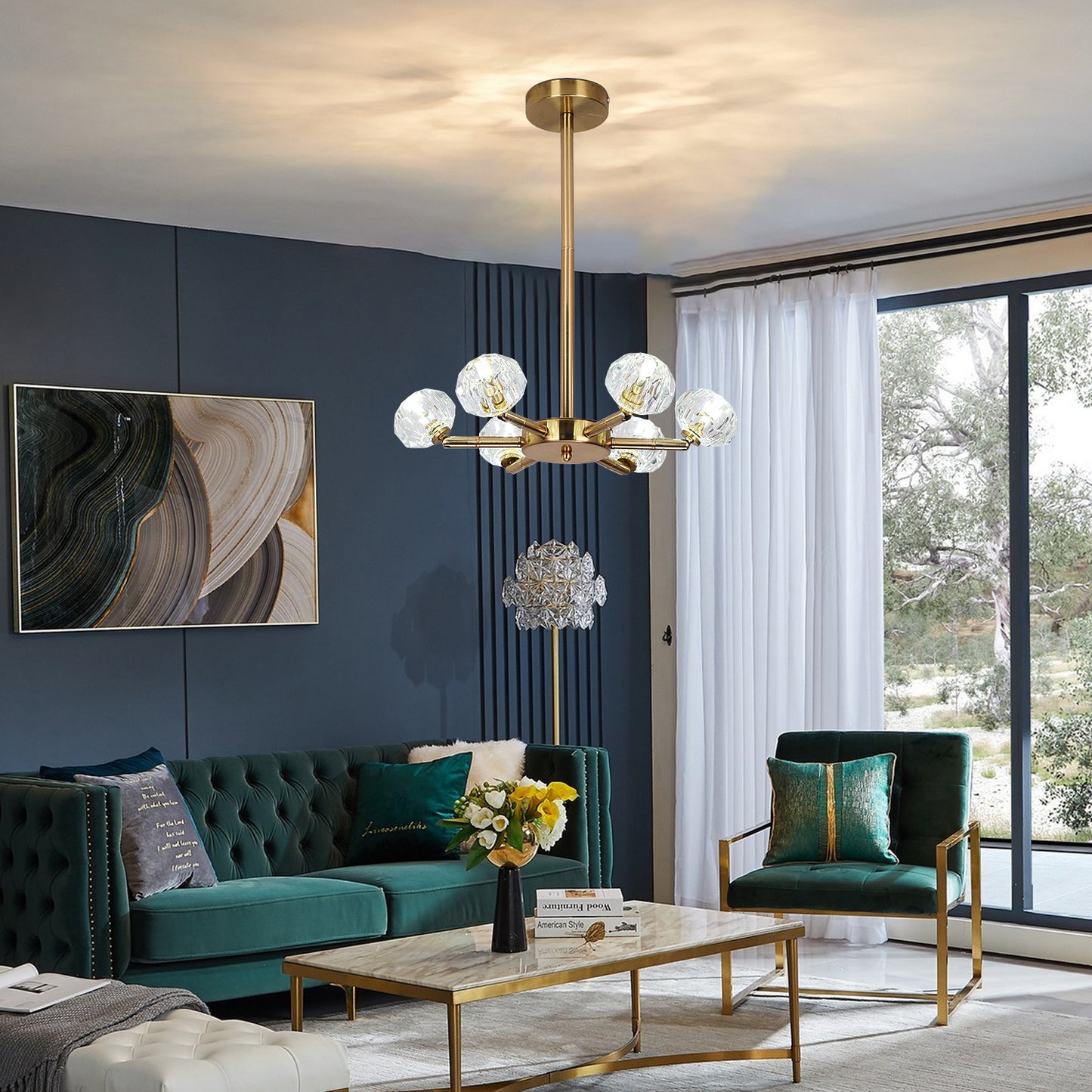 Modern Sputnik Crystal Chandelier