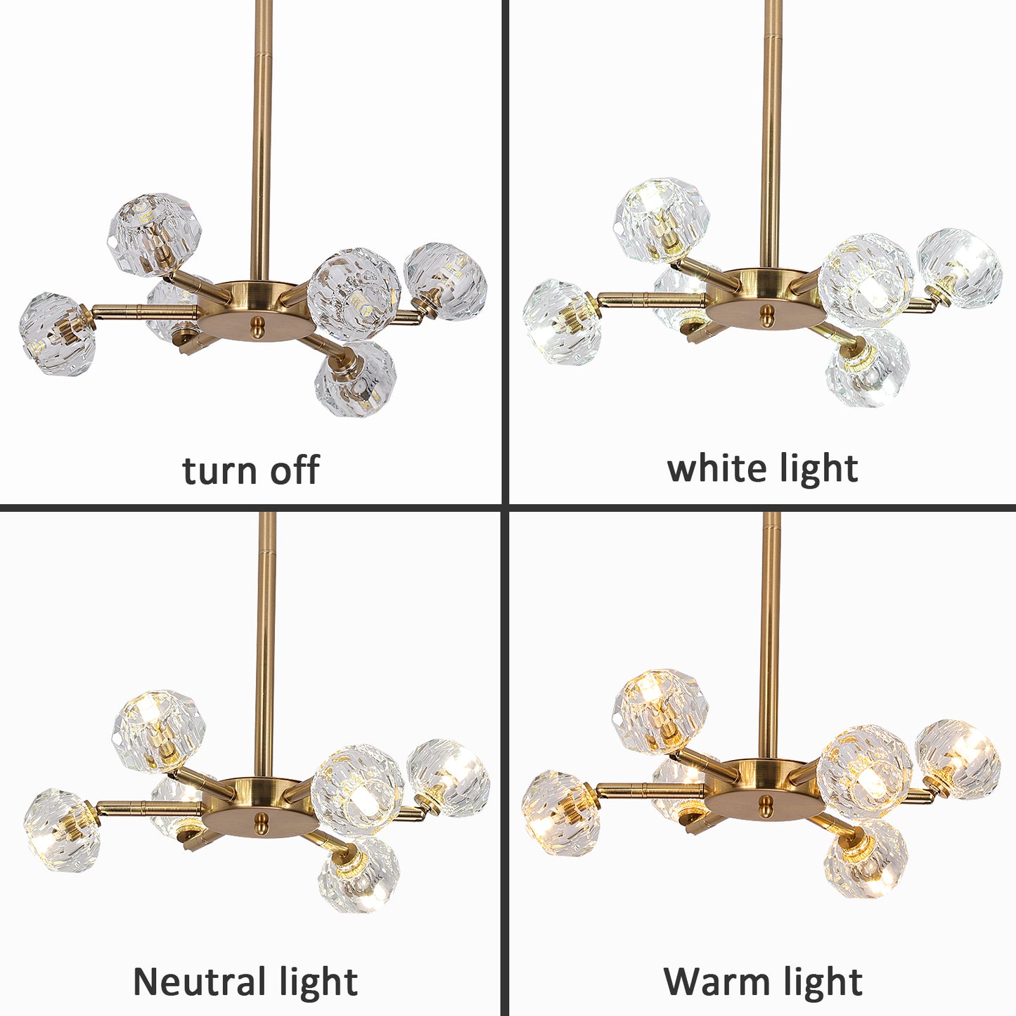 Modern Sputnik Crystal Chandelier