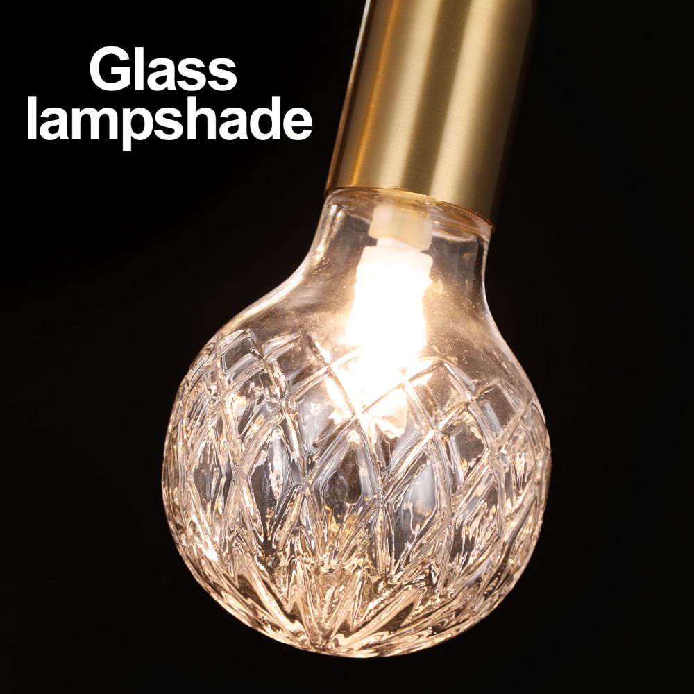 Modern Cluster Pendant Lights - Glass Lightshade + Bronze lamp holder