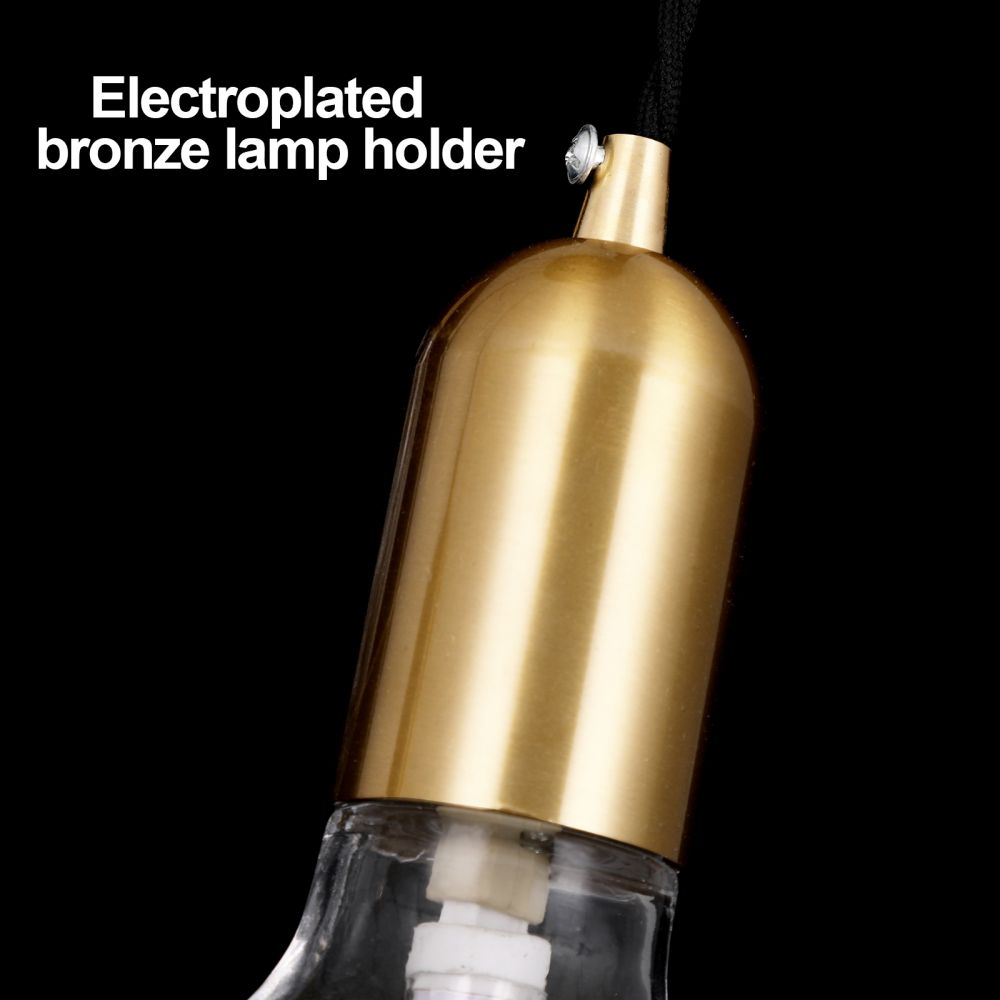 Modern Cluster Pendant Lights - Glass Lightshade + Bronze lamp holder